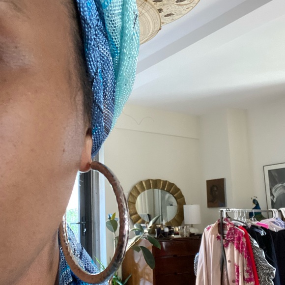 Ippolita large hammered silver hoop earrings - Picture 4 of 6